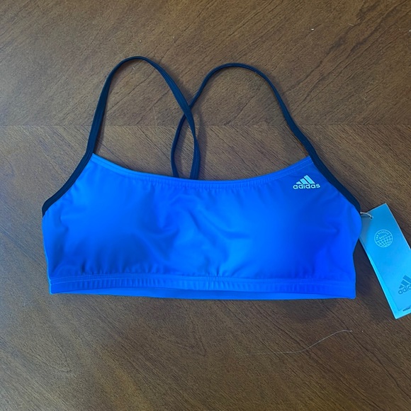 Adidas, Melbourne , UPF, 50+ bikini top blue rush M - Picture 1 of 3